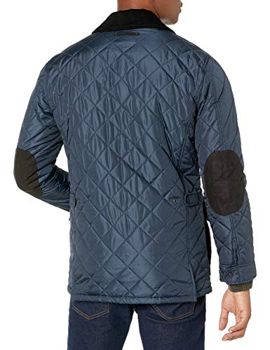 Cole Haan Men's Quilted Nylon Barn Jacket with Corduroy Details2