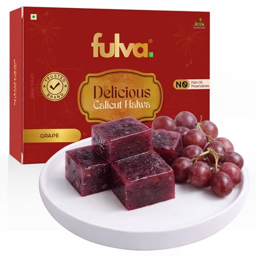 Image of Fulva Grape Halwa 200g, Authentic Kozhikode Traditional Kerala Sweet, Premium Indian Sweets with Classic Grape Flavor, Soft & Chewy Halwa for Gifting, Festivals & Celebrations
