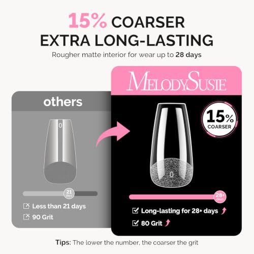 Image of MelodySusie Medium Coffin X Nail Tips - 16 Sizes 160 Pcs