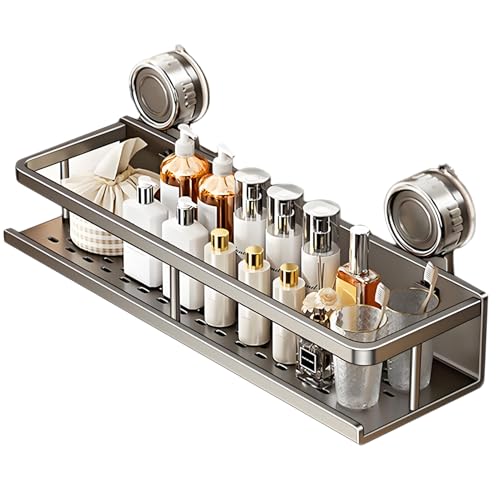 Estantería para vasos con ventosa, diseño pensativo, estante de pared, soporte de almacenamiento extraíble, para apartamento, cocina, baño, salón, champú, especias, ducha, con solución doméstica que