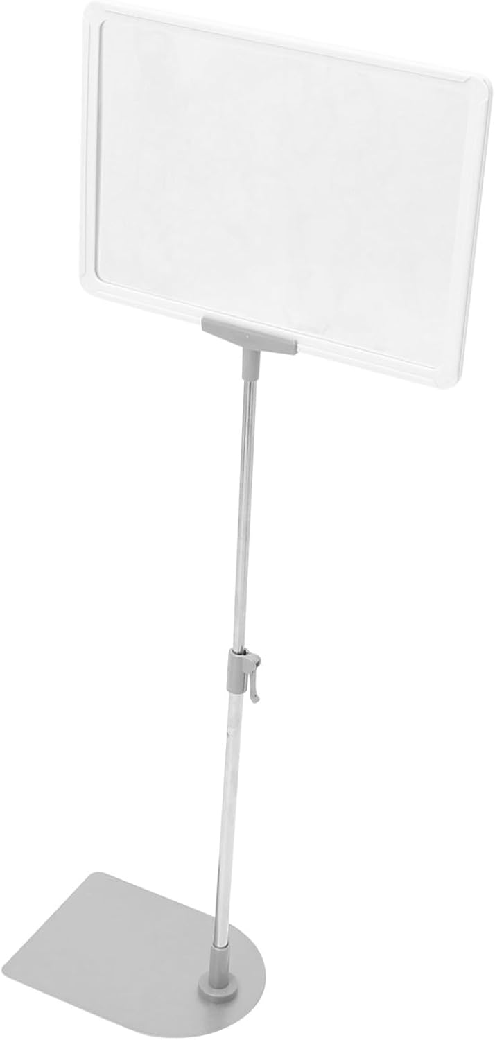 Amosfun Retractable Price Tag Display Stand Sturdy Price Sign Holder for Supermarkets Retail and Fruit Stalls Erasable Label Holder for Easy Price Changes