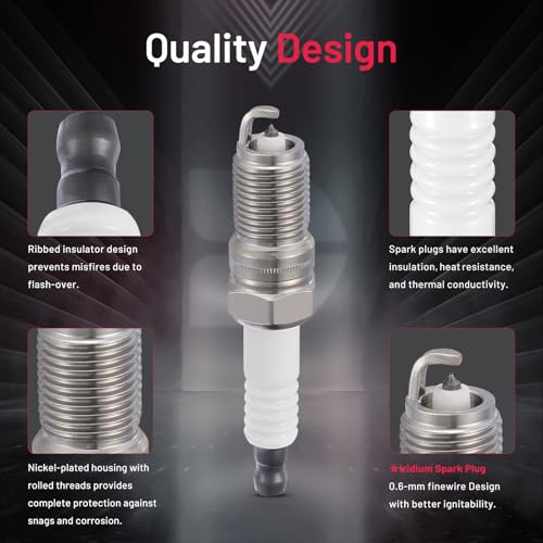 Image of BDFHYK 1465 Iridium Spark Plugs Compatible with Buick Allure LaCrosse for Cadillac CTS Escalade for Chevy Avalanche Express Silverado Canyon Savana Yukon 5.7L 6.0L V8 Replacement for IZTR5B11 Set of 8
