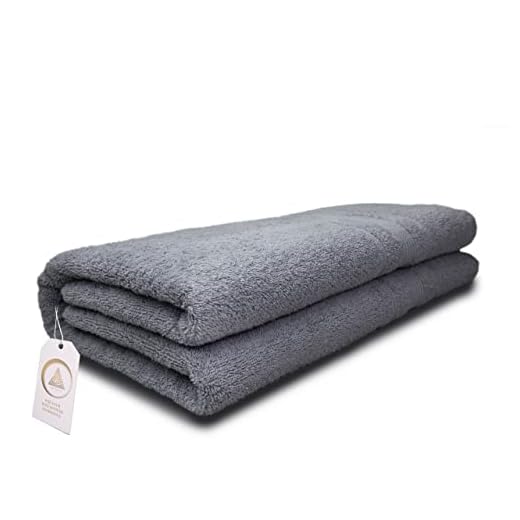 Extra Large Bath Towel - Zenith Luxury Extra Large SPA Bath Towel SPA, 40X70 Inch, 600 GSM, Oversized Bath Towel, Bath Sheets,100% Cotton (1 Pieces of Extra Large Bath Towel Gray) (Charcoal)