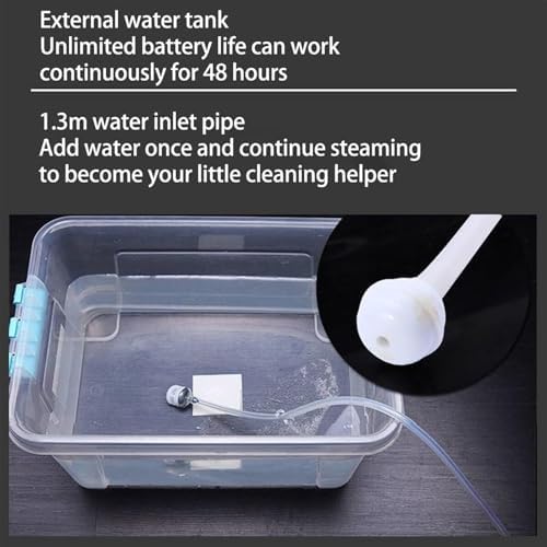 High Pressure Steam Cleaner 3800W Portable Handheld Steamer, 6000ML Self-Priming Machine with 2 Brushes & Extension Elbow for Deep Cleaning (Black)