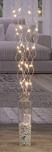 LED Lichterzweige mit Batterie 90 cm - Dekozweige mit 40 LEDs - Lichterkette Leuchtzweig Beleuchtung, kupfer LED Lichterzweige mit Batterie 90 cm - Dekozweige mit 40 LEDs - Lichterkette Leuchtzweig Beleuchtung, kupfer