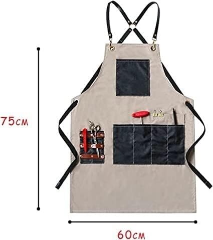 Tool Apron, Woodworking Aprons, Work Aprons Work Apron Kitchen House Cleaning Shop Baking Coffee with Tool Pocket Cooking for Men (Color : B)