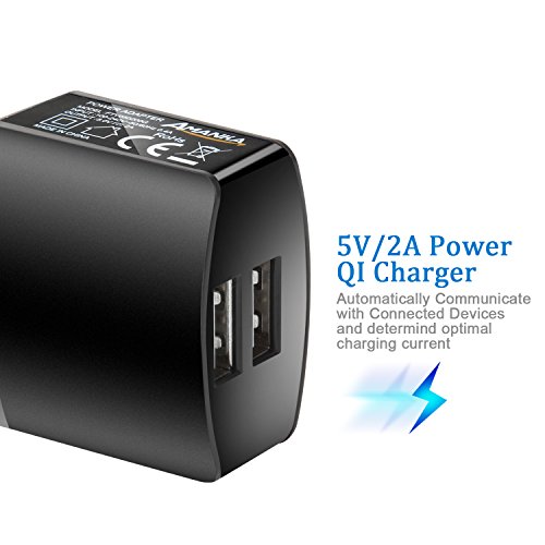 AMANKA Caricatore USB da Muro a 2 Porte (5V/2A)