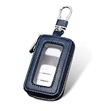 Titgoes Car Key Fob Case, Car Remote Control Key Protector, PU Leather Vintage style Pendant, for Men, Women (Royal Blue)