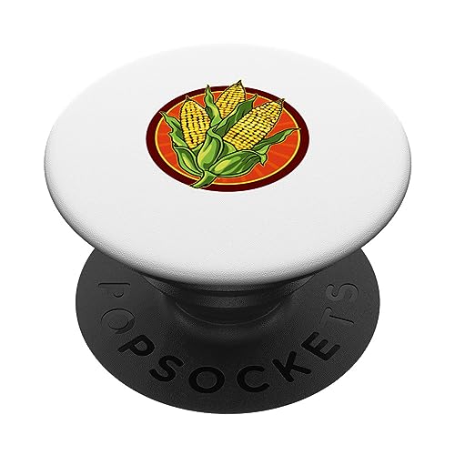 I Just Really Love Corn Ok Cob Lover Farmer Maize Men Women PopSockets Swappable PopGrip, Black