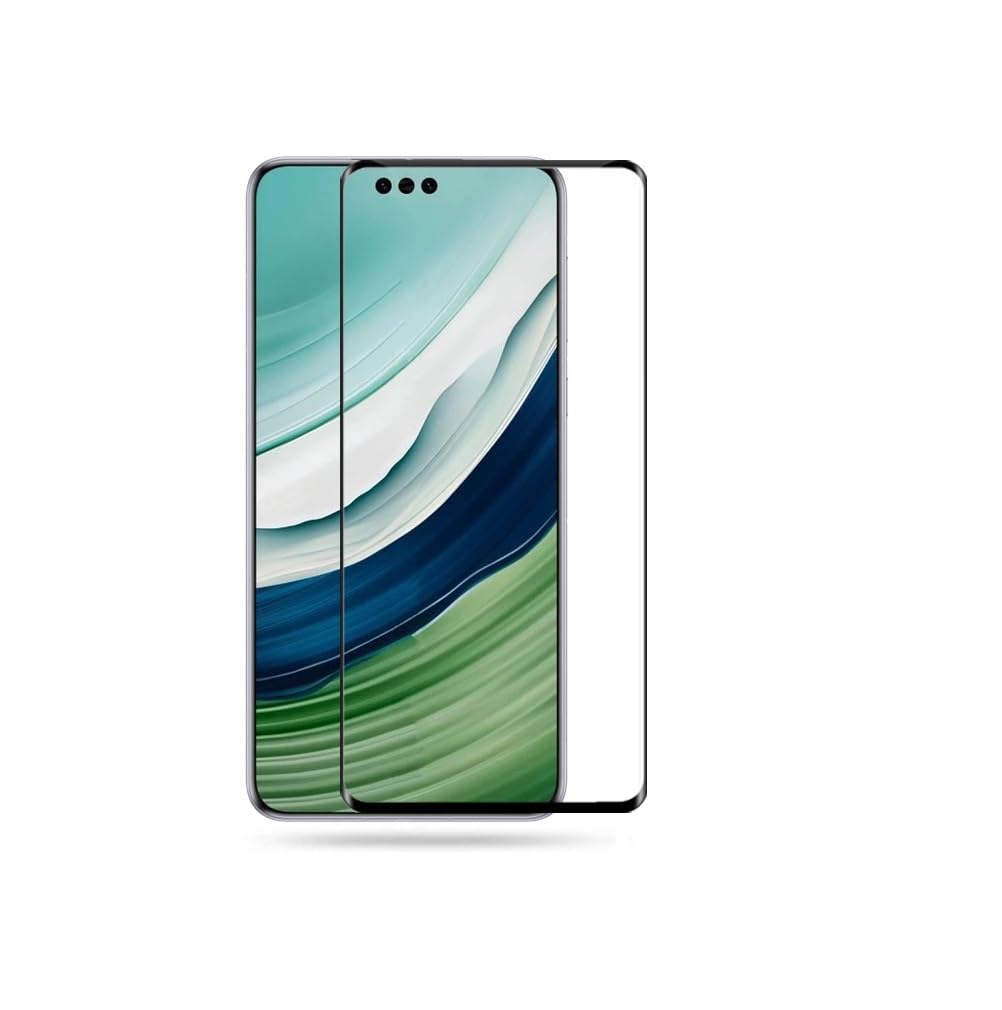 Huawei Mate 60 Pro/Mate 60 Pro Plus Screen Protector Tempered Glass,3D Curved Edge High Definition 9HZ Hardness Case Friendly Full Glue Screen Protector For Mate 60 Pro/Pro Plus (5D Black)