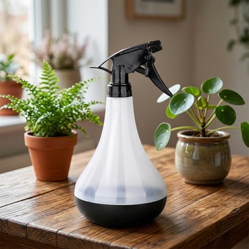 Image of Ocean mart 770ml Spray Bottle for Plants, Compact Water Spray Bottle, Garden with Adjustable Nozzle, Leak-Proof Hand, Multi-Purpose use, Transparent Sprayer for Lawn Garden