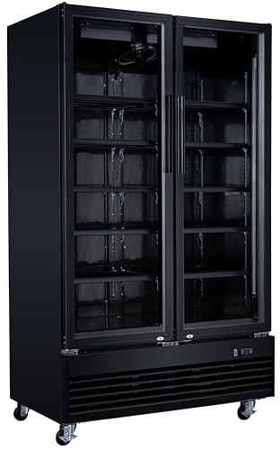 METRO Professional Vitrine Réfrigérée Double/Réfrigérateur Double à Boissons GSC2100B-NC, Acier/Aluminium/Verre,120 x 72,5x 206,6 cm, 949 L, Froid...