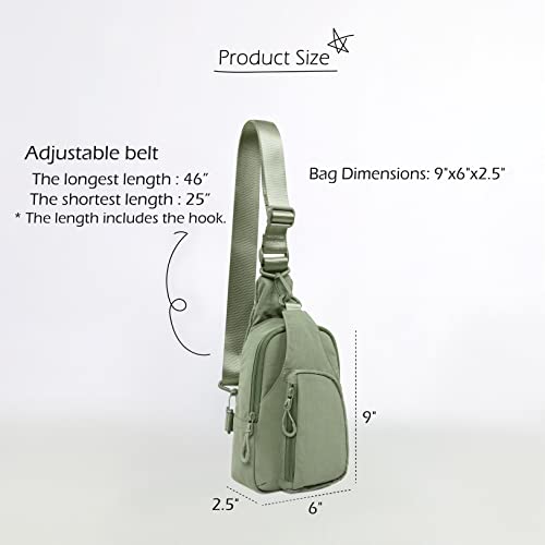 Image of ODODOS Sling Bag with Adjustable Straps Crossbody Chest Bag Lightweight Backpack for Casual Traveling Hiking