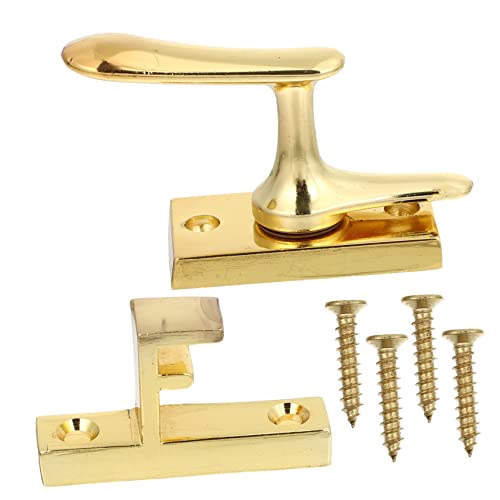 WOONEKY シー金属製ドアラッチロック 木製ドア用ボルト 窓や室内ドアのセキュリティに 防錆設計で浴室キッチンにも 壁面取付簡単 人宅ホテル対応