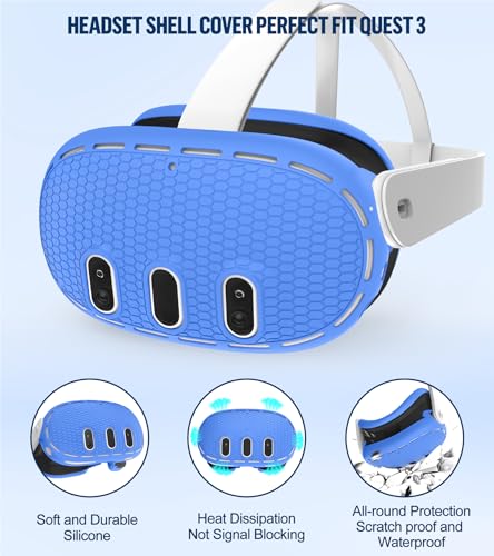 image for YRXVW Silicone Cover Set Compatible with Meta/Oculus Quest 3 Accessori