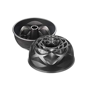 ORIGINAL KAISER Inspiration – Molde de Rosco 25cm Forma Floral de Aluminio Fundido Antiadherente, Negro