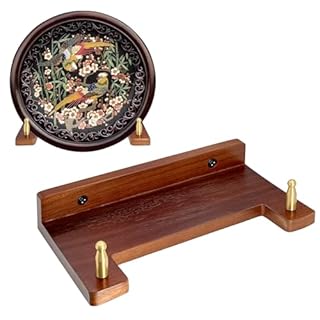 Acacia Wood Plate Hangers for The Wall - Suitable for 6-16 Inch Plates - Decorative Wall Plate Rack for Displaying Photo Frames, Bowls, Certificates & Artwork