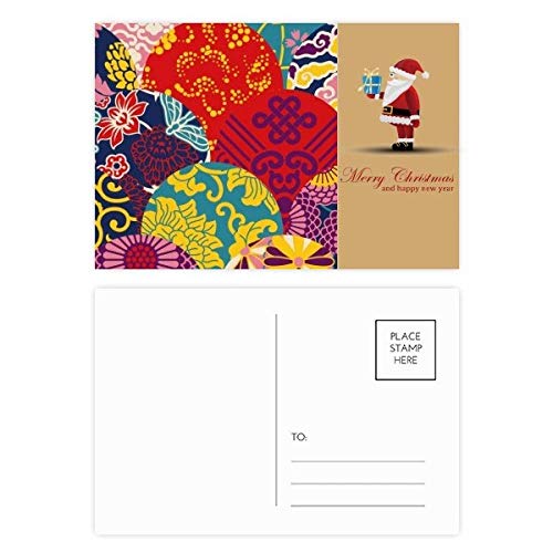 Lot de 20 cartes postales avec motif de feuilles pour Noël