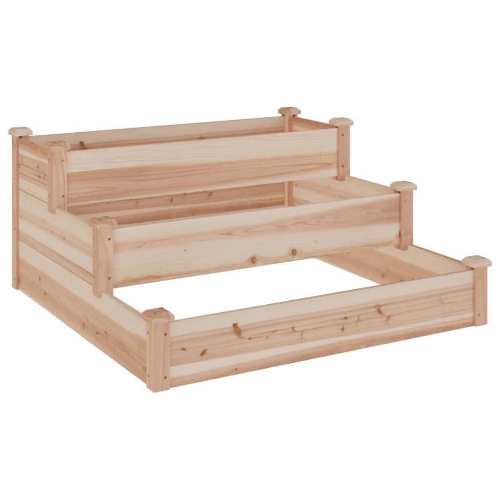 Jardinière en bois de sapin robuste de 120 cm pour aménagement extérieur