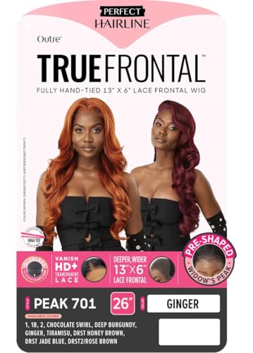 Outre Lace Front Wig - Perfect Hair Line 13X6 - True Frontal - Peak 701 (GINGER)