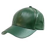 Leather Baseball Hat Green