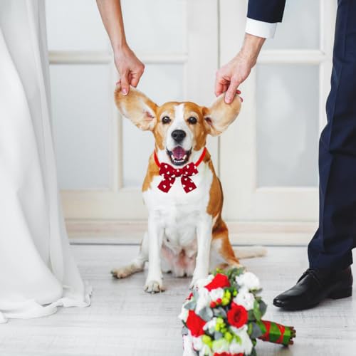 JEYORZY 4 pcs Fliege für Hunde und Katzen, Haustiere Fliege Hochzeit Fliege, Hund Hochzeit Formeller Hunde Hochzeits Bandana Halsband, Für Kleine Hunde Verstellbares Hochzeits Für Haustierhunde Party