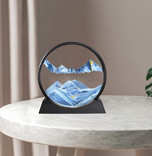 Image of NYRWANA Sand Art, Moving Sand Art,Sand Art Decor Wall Painting, Natural Landscape in Motion Display with Flowing Sand Frame for Home Decor, Diwali Gift Item (10 inch, Purple)