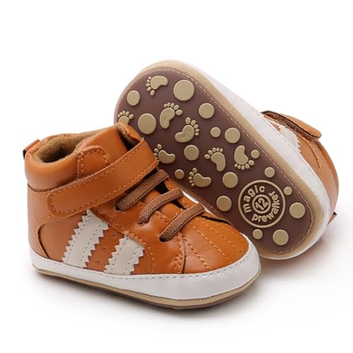 Baby Boys Girls Canvas Sneakers Toddler Anti-Slip Shoes Infant High-top First Walkers Newborn Crib Shoes