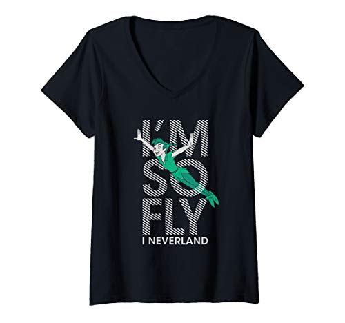 T-shirt Peter Pan Disney col V fini les hauts basiques sans âme