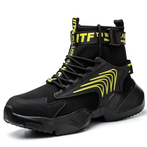 Image of Nutropa Steel Toe Shoes for Men Women Work Safety Footwear Lightweight Breathable Comfortable Industrial Construction Sneakers