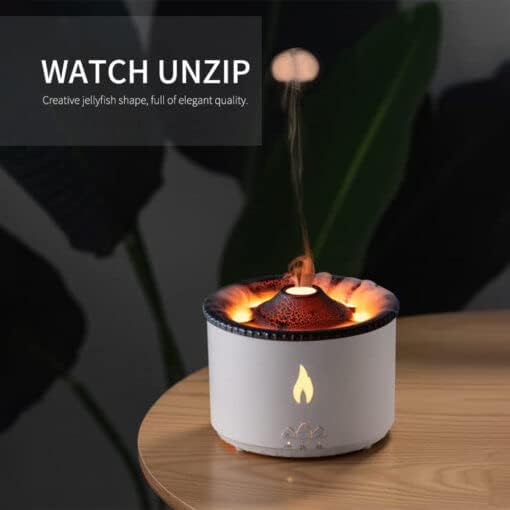 Miniatura 4 de Mauna Difusor de aroma negro  Difusor de aceite esencial de aromaterapia, difusor de airehumidificador 2 modos de niebla, medusas erupt, excelente