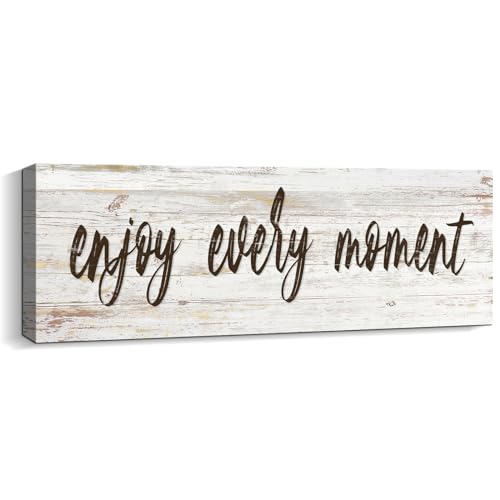 Inspirational Wall Art - Enjoy Every Moment - Sayings Quote Poste...