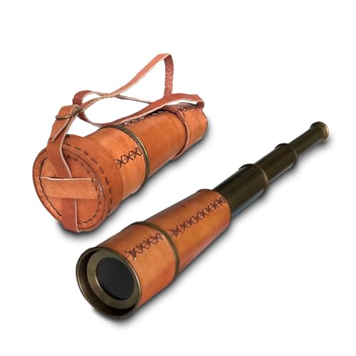 image for NauticalMart Brass Nautical Telescope 18 Inch Spyglass with Leather Wr