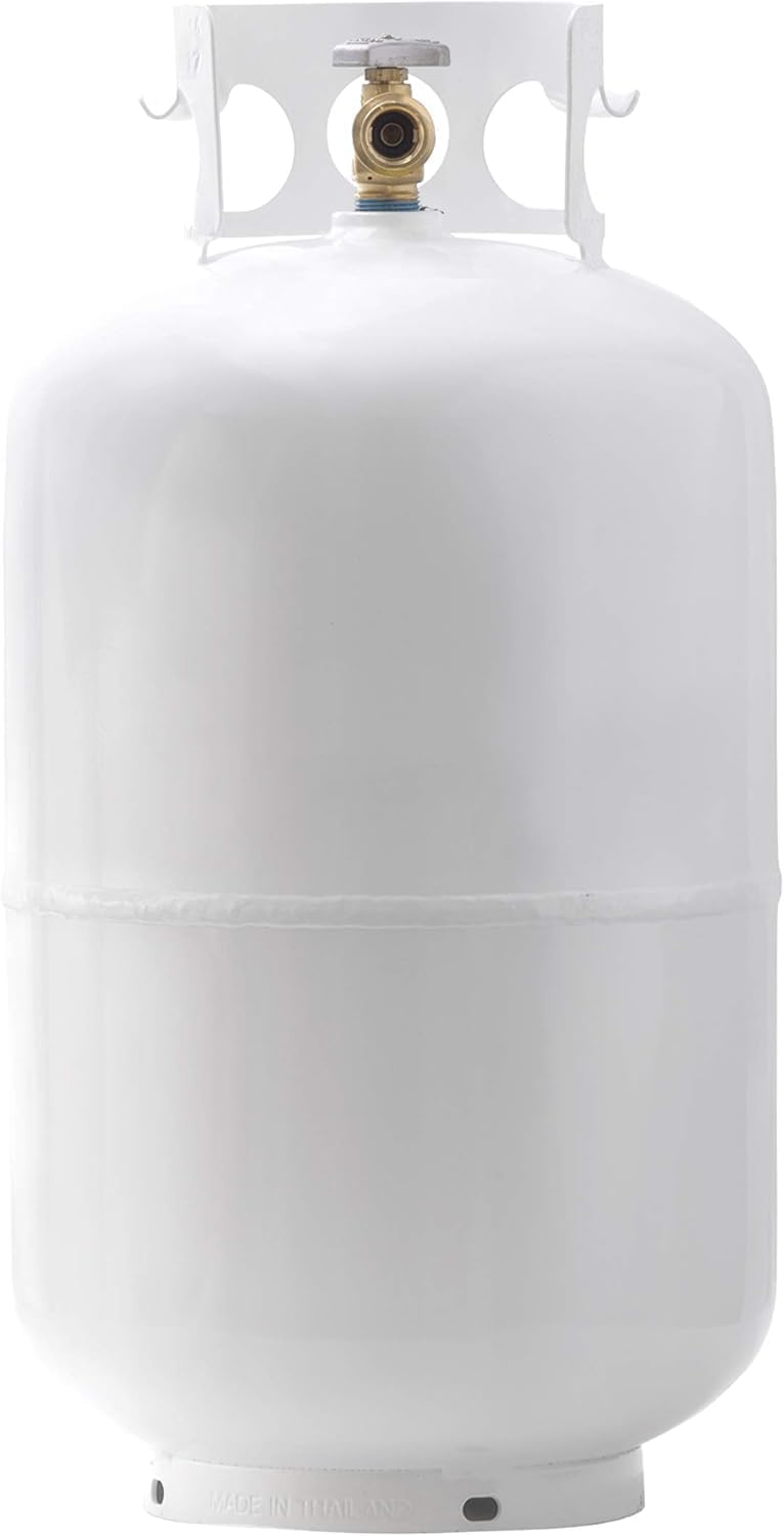 Mr. Tank 30 LB Pound Steel Propane Tank Cylinder with Type 1 Overflow Protection Device Valve & Dust Cap