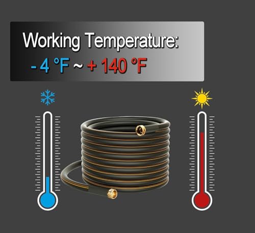 Atlantic Heavy Duty Garden Hose 75 ft x 5/8 Inch Black Color Durable Water Hose (75 Feet) - Image 3