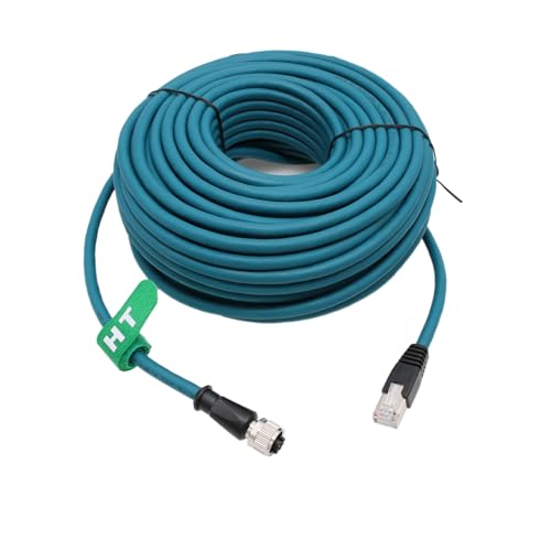 Câble d'automatisation M12 code X vers RJ45 HangTon anti-interférence Cat7e 30m