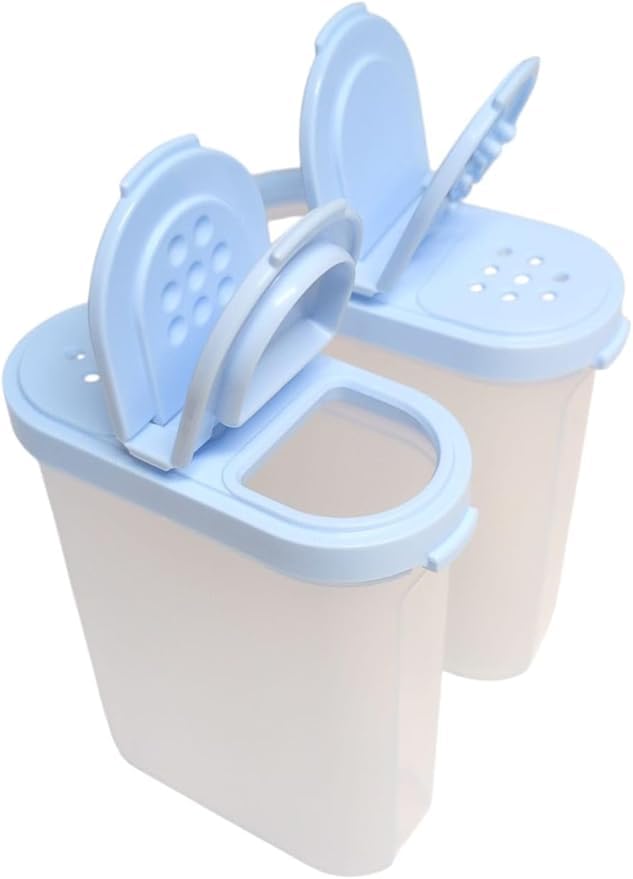 Tupperware Würzling Gewürz Riese 2er Set Salz- und Pfefferstreuer ideal für Auto Büro Camping & Unterwegs - Ordnung Salzstreuer Gewürz-Riese 2 x 270ml hellblau
