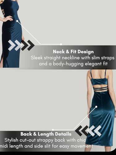 Image of Leriya Fashion Velvet Western Dress for Women | Blue Stylish Square Neck One Piece Dress for Women Short & Long | Casual Summer Bodycon Dresses for Beach & Stylish Party Outifits
