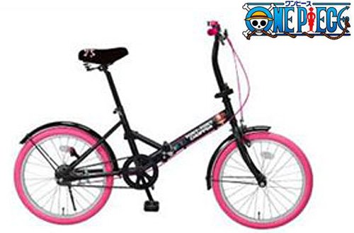 ルフィー！！説明書付き　ワンピース　折りたたみ自転車 青 レア ほぼ新品 ワンピース 懸賞品 20インチ？ 折りたたみ自転車
