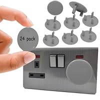 24 Pack Plug Socket Covers UK, Child Baby Plug Socket Covers for Sockets UK