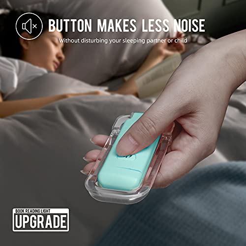 Image of EGWASER Book Light for Reading in Bed, USB Rechargeable Clip on Book Lights, 3 Brightness Adjustable Dimmable Bookmark Light for Eye-Protection, Reading Lamp for Bookworms, Travel (2-Pack Blue)