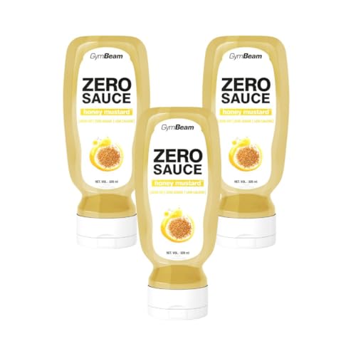 GymBeam SALSA ZERO Senape al Miele - Salsa Senza Zuccheri e Senza Grassi, Ottima a Dieta, Perfetta per Condire Carne, Verdure e Alternative Vegetali della Carne (320 ml (3er pack))