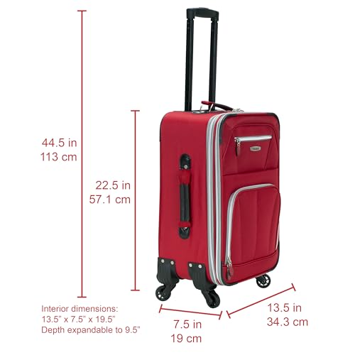 Image of Rockland Polyester Red Carry-On (F2281-RED)