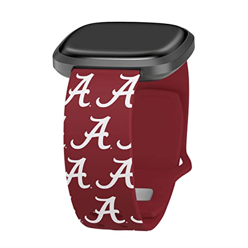 Affinity Bands Alabama Crimson Tide HD Watch Band Compatible with Fitbit Versa 3 & Sense 1 (Short Repeating)