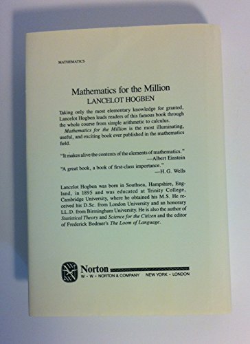 Mathematics for the Million 0393063615 Book Cover