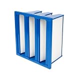 MERV 15 V-Bank (3V) HVAC Air Filter, 20x20x12, Microglass Media