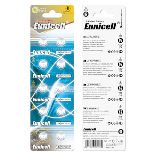 Eunicell 10 pilas alcalinas botón AG7 LR57 LR926 LR927 miniatura 1