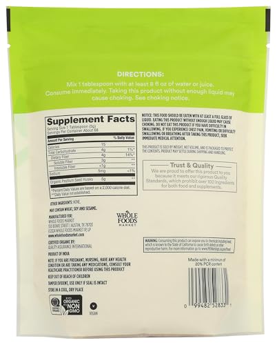 365 by Whole Foods Market, Psyllium Husk Ca Only Organic, 12 Ounce - image 2