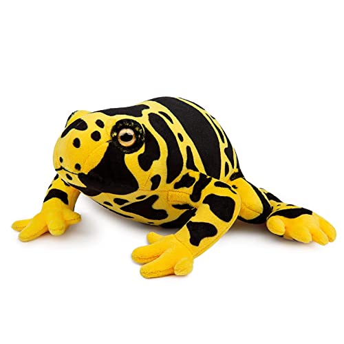 Peluche grenouille empoisonnée jaune 15 cm pour enfant et collectionneur