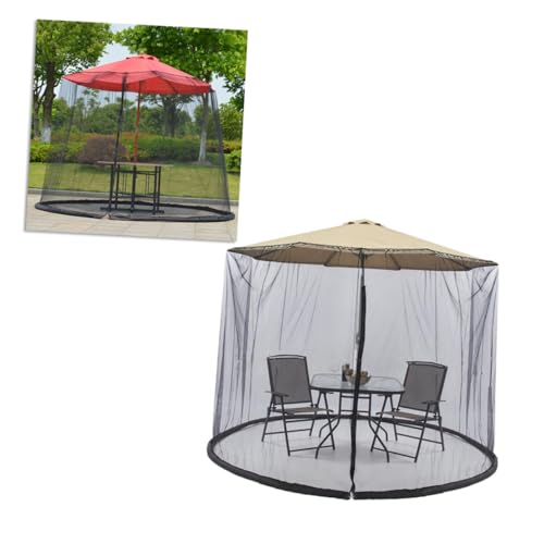 Moustiquaire de parasol de jardin contre les insectes filet noir facile